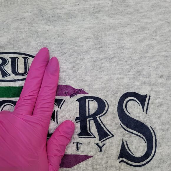 Vintage 80s Rutgers University Sweatshirt Womens XL 22x23 - Picture 4 of 16